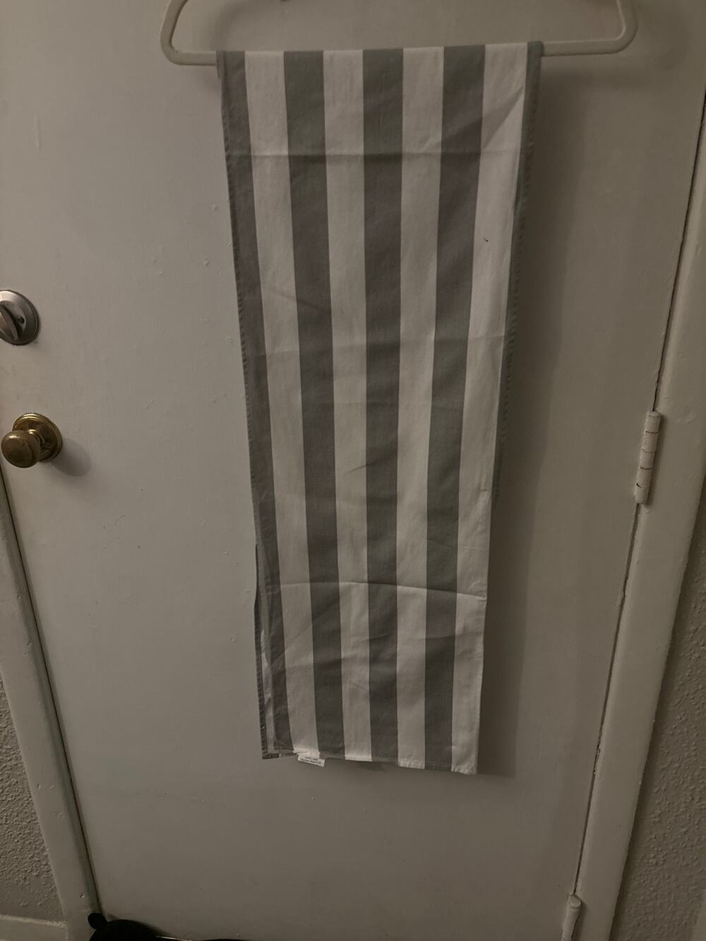 Gray & White Striped Table Runner 12" x 68" Summer Dining Seasonal Table Linens